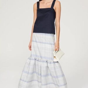 NWT CLUB MONACO NOVELTY PLAID MAXI SKIRT 2